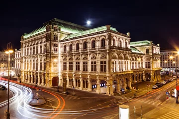 Foto op Plexiglas anti-reflex Staatsopera in Wenen, Oostenrijk & 39 s nachts © and.one
