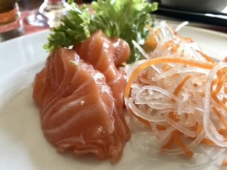 Salmon sashimi japan food in Dubai 

