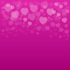 Vector background frame with hearts. Valentines Day Card