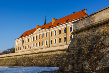 Lubomirski castle at winter in Rzeszow, Podkarpackie, Poland