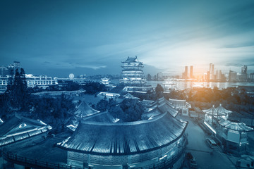 Aerial view of chinese city,shenzhen