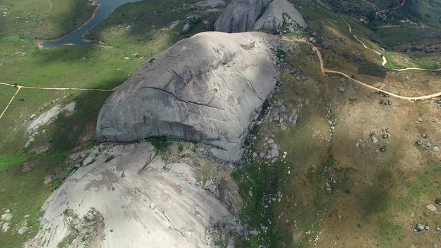 Aerial over Paarl Rock