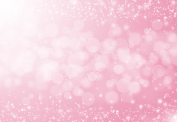 Fototapeta premium Soft Pink glitter sparkles rays lights bokeh festive elegant abstract background.