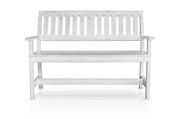 white wood bench