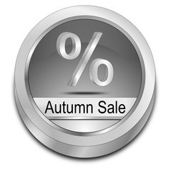 Autumn Sale Button - 3D illustration