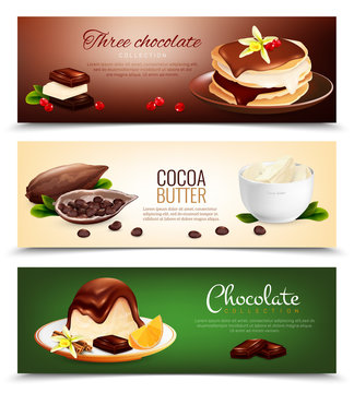 Chocolate Products Horizontal Banners