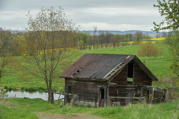 Old Barn by the Lake