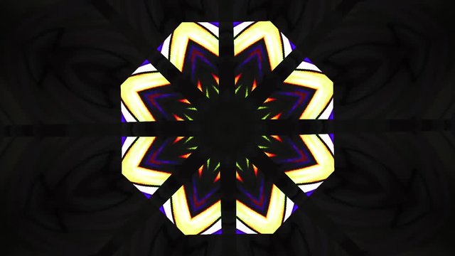 Fractal caleidoscopico abstracto. De formas geometricas y multiples colores 
