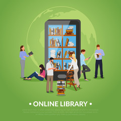 Online Library Illustration 