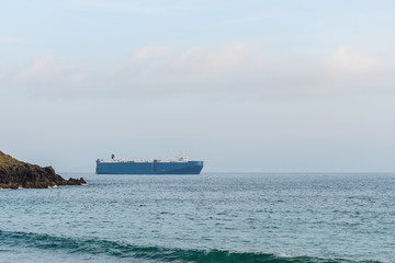 cruise liner going out of a port