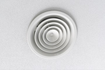 Fototapeta na wymiar ventilation on a white ceiling