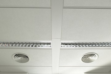 ventilation on a white ceiling