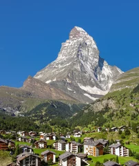 Crédence de cuisine en verre imprimé Cervin Swiss beauty, Zermatt under Matterhorn,Valais,Switzerland,Europe