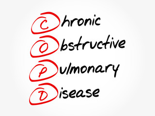 COPD - Chronic Obstructive Pulmonary Disease, acronym health concept background