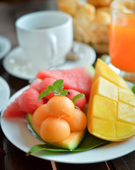 Fresh fruits. Mixed fruits. Healthy eating.