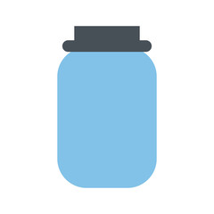 glass jar with lid icon image vector illustration design 