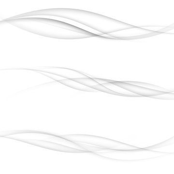 Modern transparent swoosh speed halftone modernistic lines collection. Elegant futuristic wind smooth mild smoke air waves