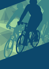 Fototapeta na wymiar Cycling race man vector abstract