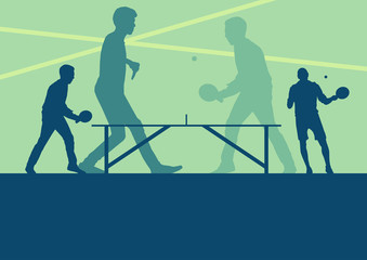 Table tennis player vector abstract