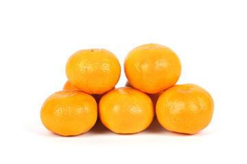 Fresh ripe tangerine isolated