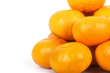 Fresh ripe tangerine isolated
