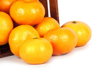 Fresh ripe tangerine isolated