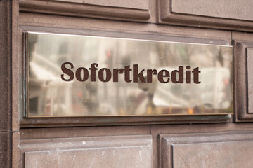 Obraz premium Schild 205 - Sofortkredit