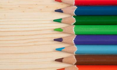 Fototapeta premium Sharpened colored pencils