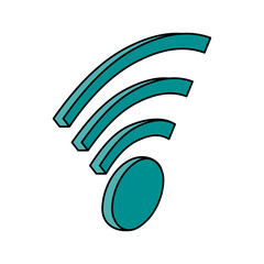 wifi signal icon image vector illustration design 
