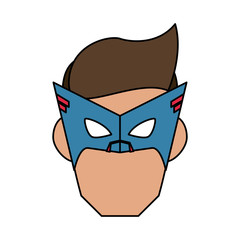 superhero mask avatar icon image vector illustration design 
