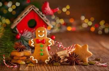 Christmas homemade gingerbread cookies a