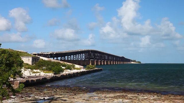 Old Bahia Honda Bridge in Florida Keys.
