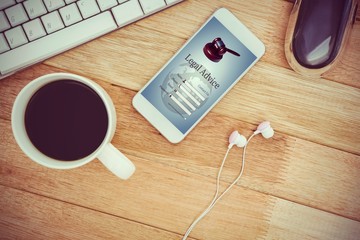 Composite image of graphic interface of lawyer contact form 