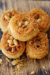 Tasty eastern cookies with honey and nuts  