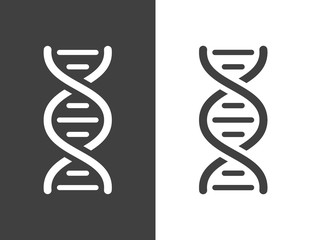 Vector dark grey dna helix icon