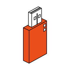 usb drive icon image vector illustration design 