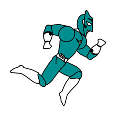 superhero running avatar icon image vector illustration design 