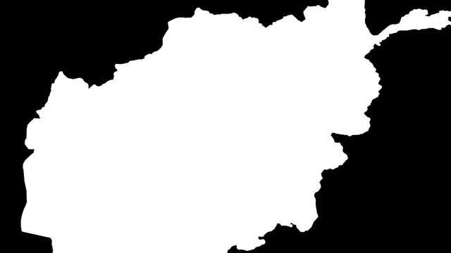 Bamyan - Afghanistan, province extruded. Bumps shaded