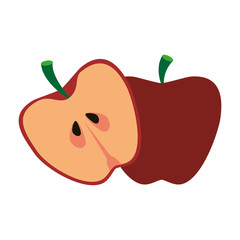 apple fruit icon image vector illustration design 