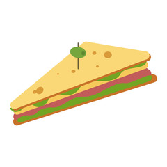 sandwich food icon image vector illustration design 