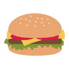 hamburger food icon image vector illustration design 