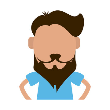 hipster man avatar icon image vector illustration design 