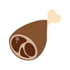 thigh food icon image vector illustration design 