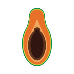 papaya fruit icon image vector illustration design 