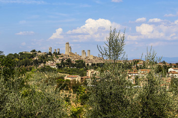 Obraz premium Skyline San Gimignano (at morning)