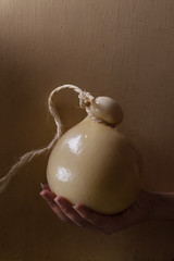 Caciocavalio cheese with burrata