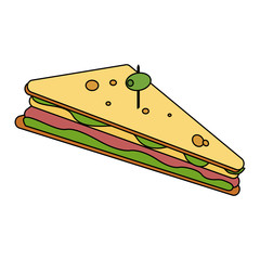 sandwich food icon image vector illustration design 