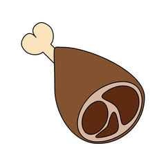 thigh food icon image vector illustration design 