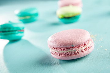 Bright colored macaroons