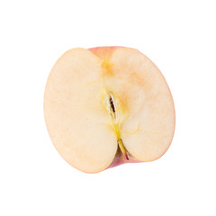 Fresh red apple isolated on white background